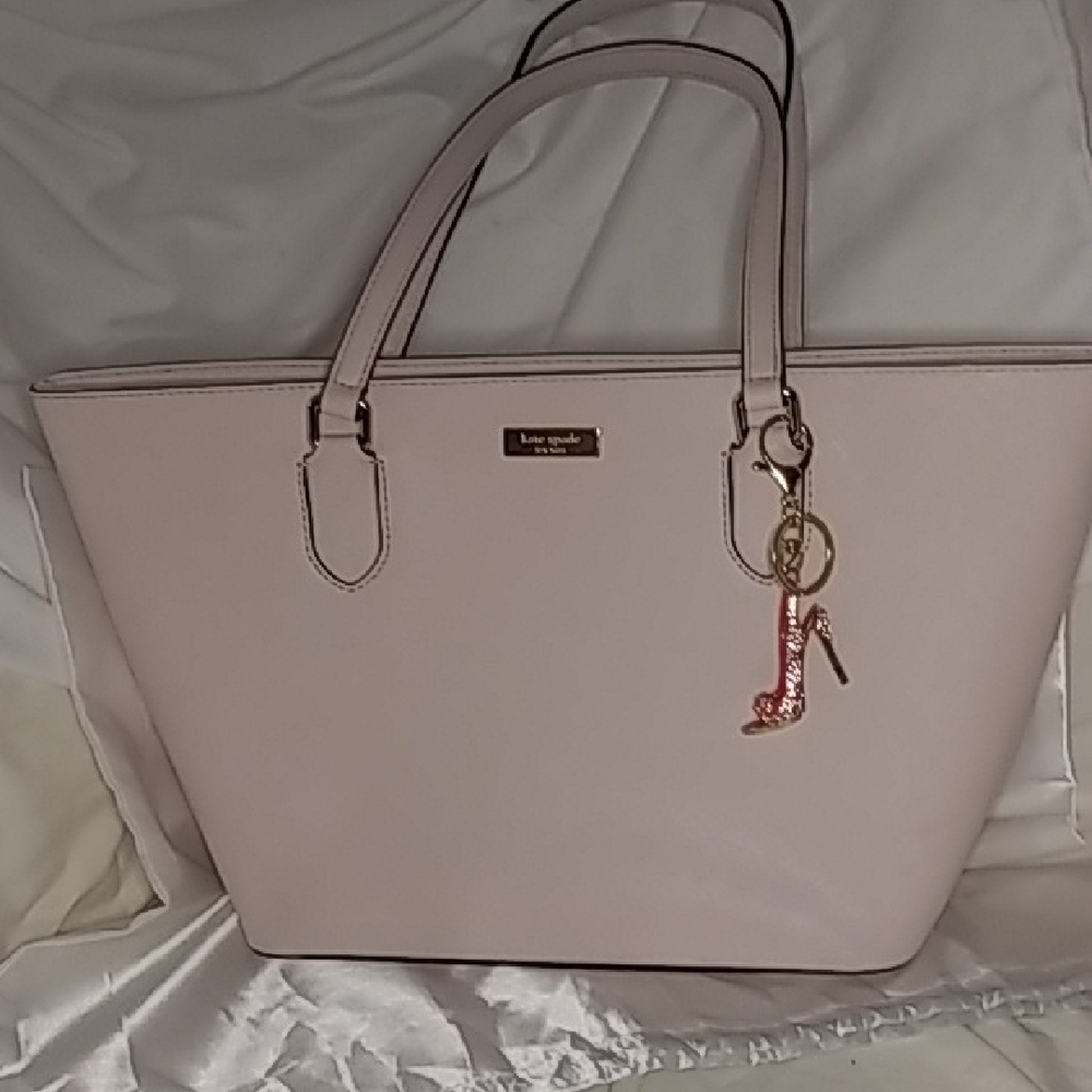 Kate Spade Pink Tote Bag With Gold Hardware